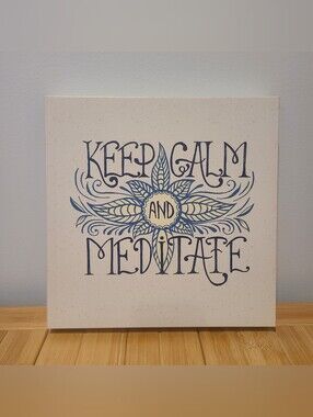 Keep Calm And Meditate Boho Canvas Decorative Accent